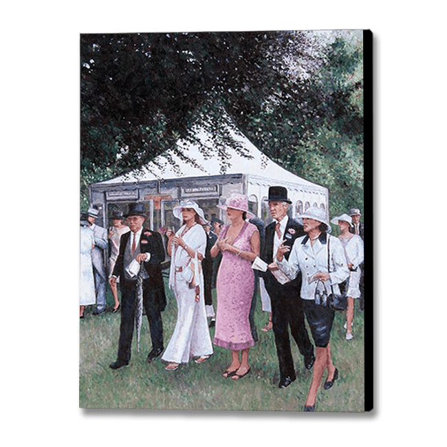Beautify Your Home with Art by Theo Michael: Stylish Canvas Art and Fine Art Prints. A Day At The Race is a painting of a snapshot of the elegance and high society of Ascot racecourse