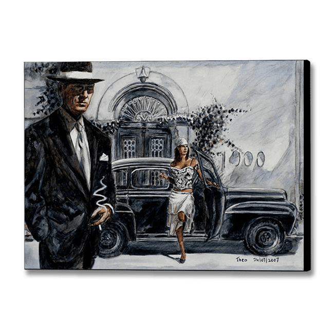 Bar painting in an Art Noir Style. Let Your Walls Speak with Art by Theo Michael: Canvas Art and Fine Art Prints for an Inspiring Décor
