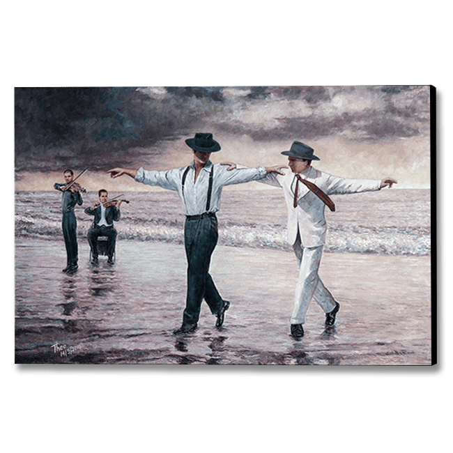 Beautiful Dance Painting by the beach. Add a Touch of Elegance to Your Walls with Art by Theo Michael: Canvas Art