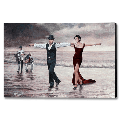 Add a Touch of Elegance to Your Walls with Art by Theo Michael: Canvas Art of a beautiful dance painting by the beach