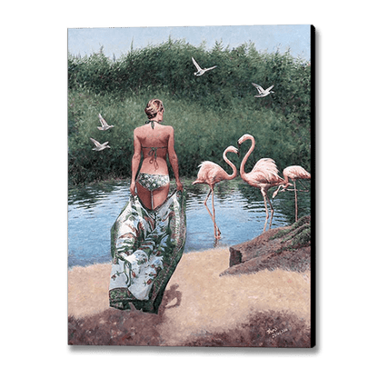 Mediterranean Canvas Print by Theo Michael, Lady Of The Lake