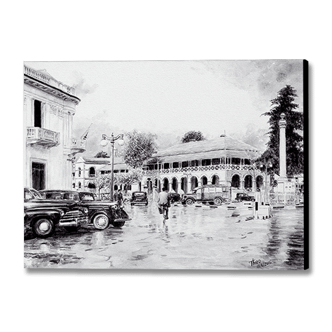 Mediterranean Canvas Print by Theo Michael, Ataturk Square Nicosia