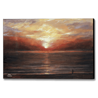 Mediterranean sunrise, a Canvas Print by Theo Michael, sunrise
