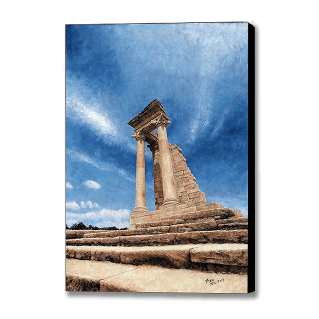 Mediterranean Canvas Print by Theo Michael, Temple Of Apollo Kourion Cyprus
