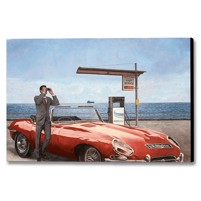 Art Noir Canvas Print by Theo Michael, E-Type by the sea