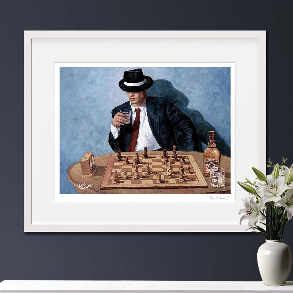 Fine Art Print of a chess painting titled Make Your Move by Theo Michael