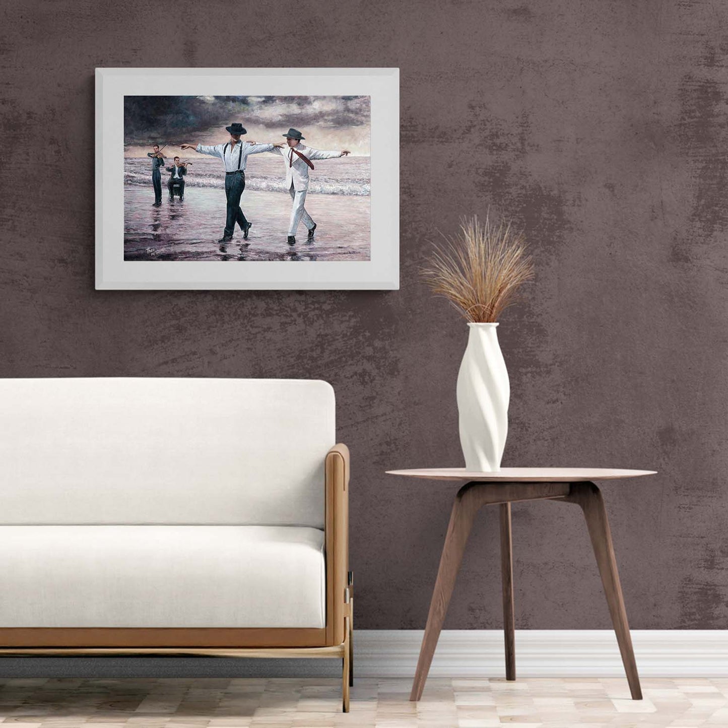 Dance painting by the beach by Theo Michael titled The Beach Quartet