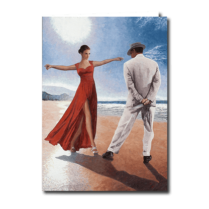 Designer Greeting Card after the oil painting The Last Dance by Theo Michael