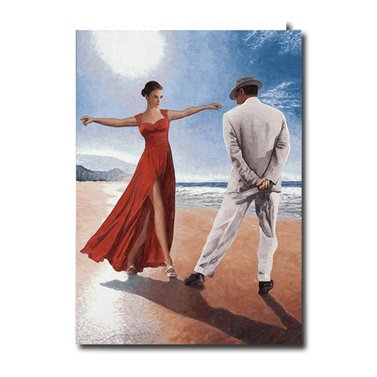 Designer Greeting Card after the oil painting The Last Dance by Theo Michael