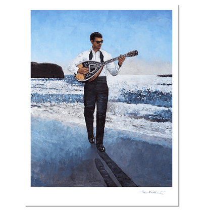 The Bouzouki Player by the Beach