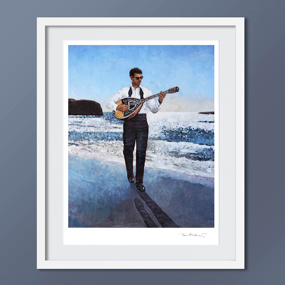 The Bouzouki Player by the Beach