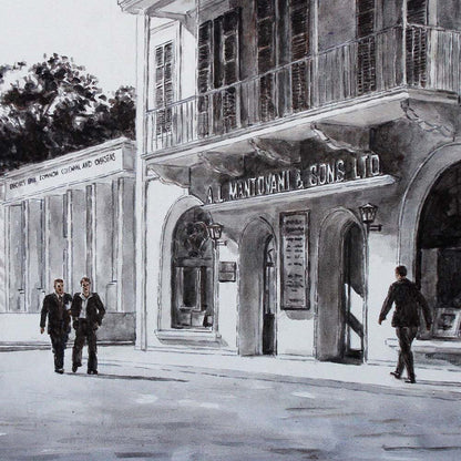 Cyprus painting, Mandovani and Sons by Theo Michael