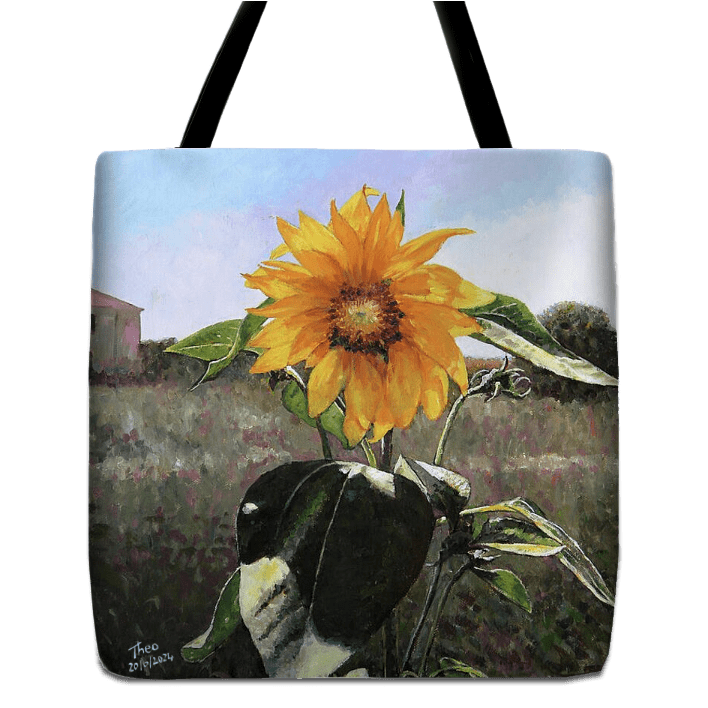 Tote Bag by Theo Michael with a Sunflower design