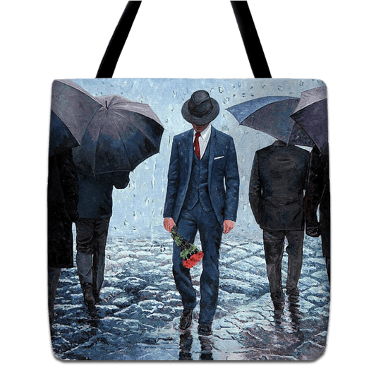 Tote Bag with an original art design by Theo Michael , featuring the painting The Long Goodbye