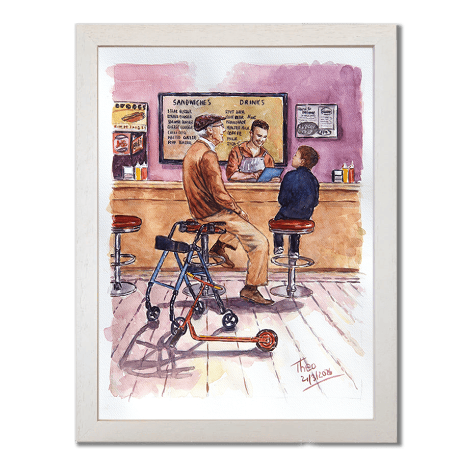 Watercolour painting, Generations