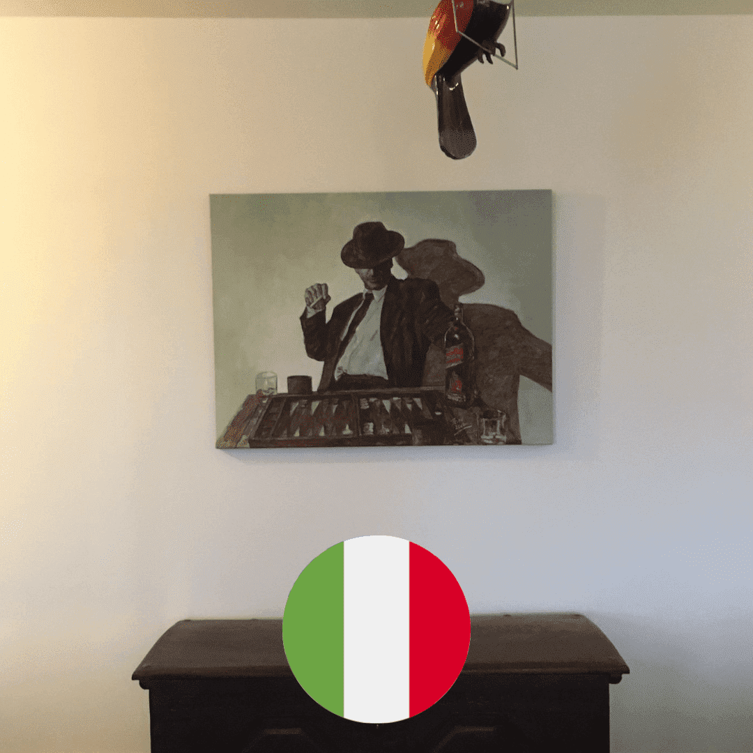 whe shipped a painting to italy, guilia ordered a very special painting from us. our worldwide fast and free shipping causes the 5 star rating.
