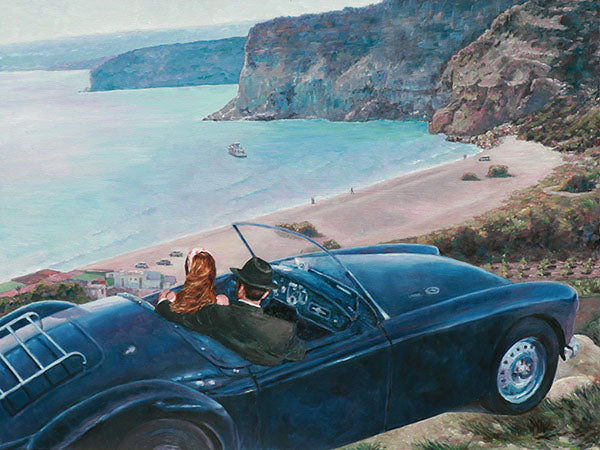 seascape painting Car With A View by Theo Michael