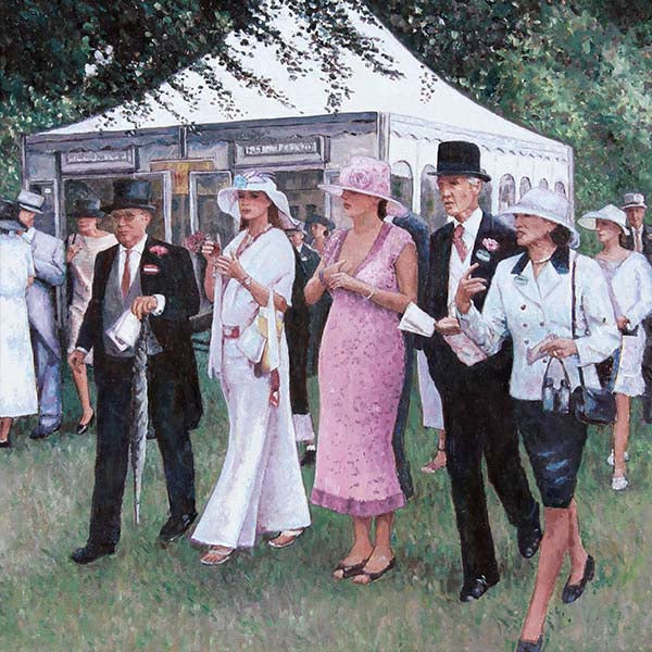 Oil paiting Ascot Races by Theo Michael, titled A Day At The Races