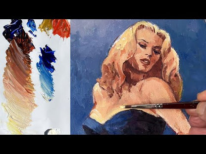 The painting process of the oil painting by Theo Michael of the Movie poster La Dolce Vita starring Anita Ekberg and Marcello Mastroianni. Directed by Federico Fellini