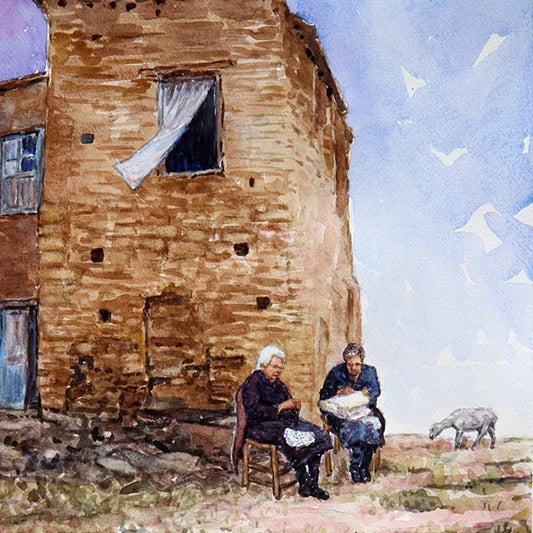 Watercolour painting, Business As Usual