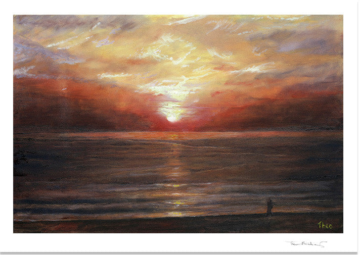 Mediterranean sunrise, a Fine Art Print  by Theo Michael, sunrise