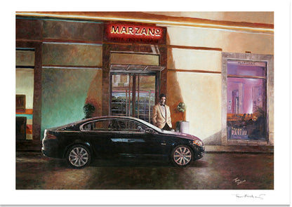 Art Noir Fine Art Print, Marzano Restaurant Larnaca, reminiscent of Rick's Cafe in Casablanca