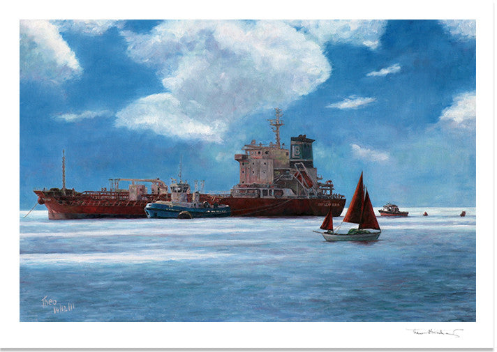 Mediterranean Fine Art Print by Theo Michael, The Tanker