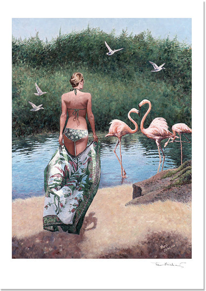 Mediterranean Fine Art Print by Theo Michael, Lady Of The Lake