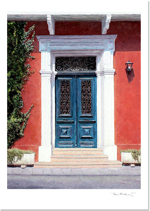 Fine Art Print by Theo Michael, Cyprus Blue Door in Larnaca