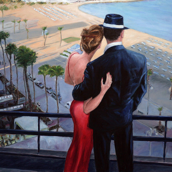 Romantic wall art by Theo Michael, Balcony With A View