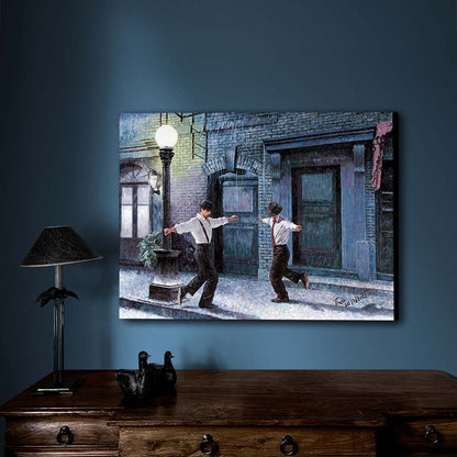 Canvas Print Dancing In The Rain by Theo Michael, inspired by the movie Singing In The Rain