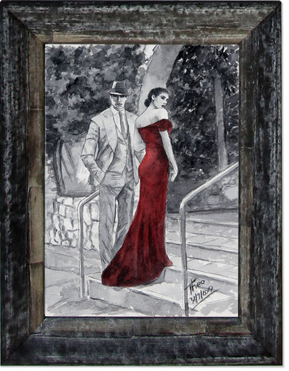 Watercolour sketch, Couple At Militzis