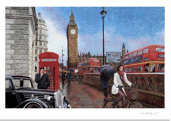 Big Ben Fine Art Print, after an oil painting by Theo Michael