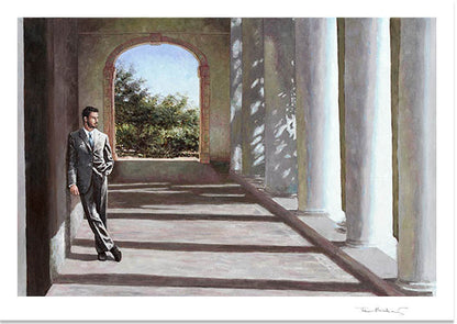 Fine Art Print, Solitude Man Under Arch an oil painting by Theo Michael