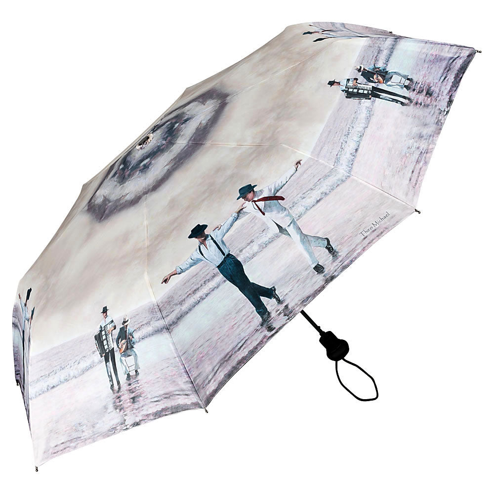 Unique umbrella design, dancing at the beach  directly from the artist's studio, Art by Theo Michael