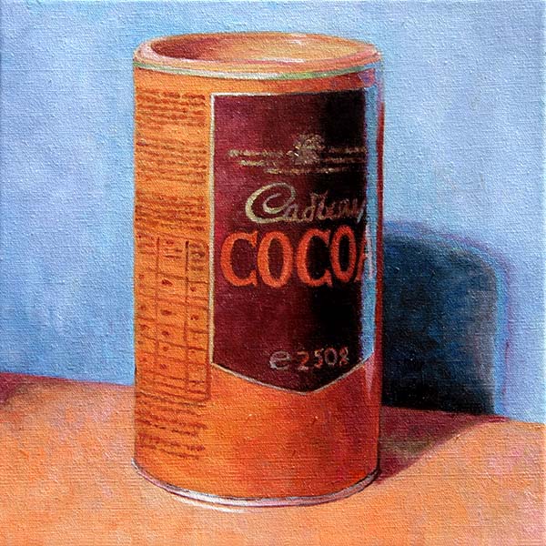oil painting for the kitchen, Cadbury Cocoa Tin by Theo Michael