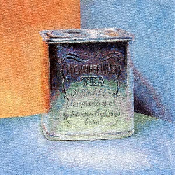 oil painting for the kitchen, English Breakfast Tea Tin by Theo Michael
