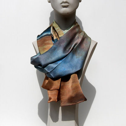 100% silk scarf with an original art design by Theo Michael, Homage To The Singing Butler
