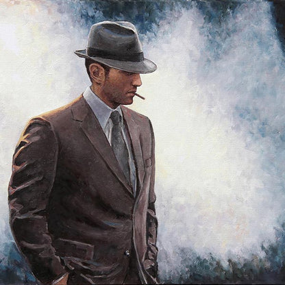The Private Eye, an original oil painting by Theo Michael