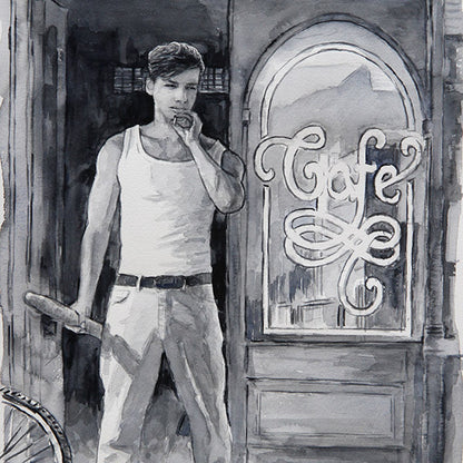 The Baker Boy, original watercolour sketch by Theo Michael