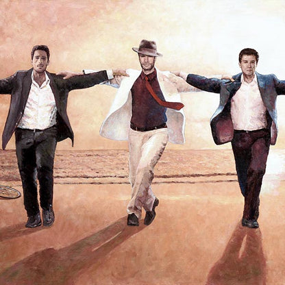 beach painting Zorbas Dance, an oil painting by Theo Michael