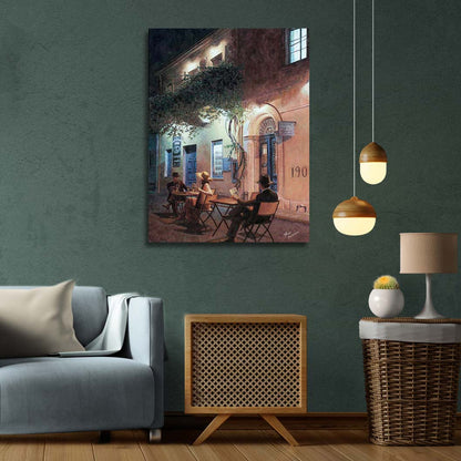 Canvas print Cafe Painting by Theo Michael titled Cafe At Night van Gogh style