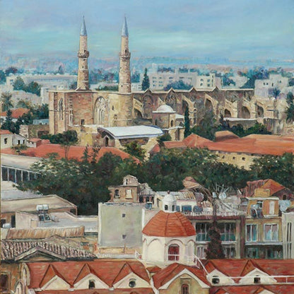 Mediterranean Wall Art by Theo Michael, Nicosia Rooftops, Cyprus Lefkosia