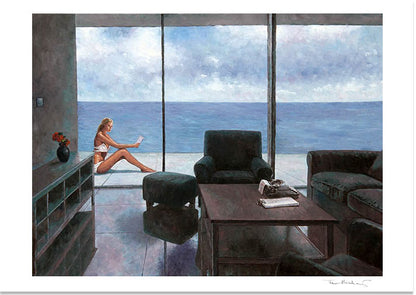 Fine Art Print of a sea view apartment, an oil painting by Theo Michael titled The Apartment