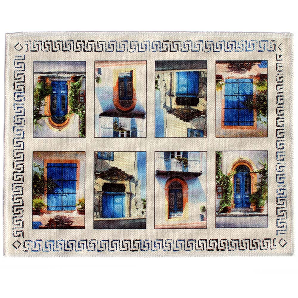 Place mat, Blue Door Collection a Mediterranean art design by Theo Michael