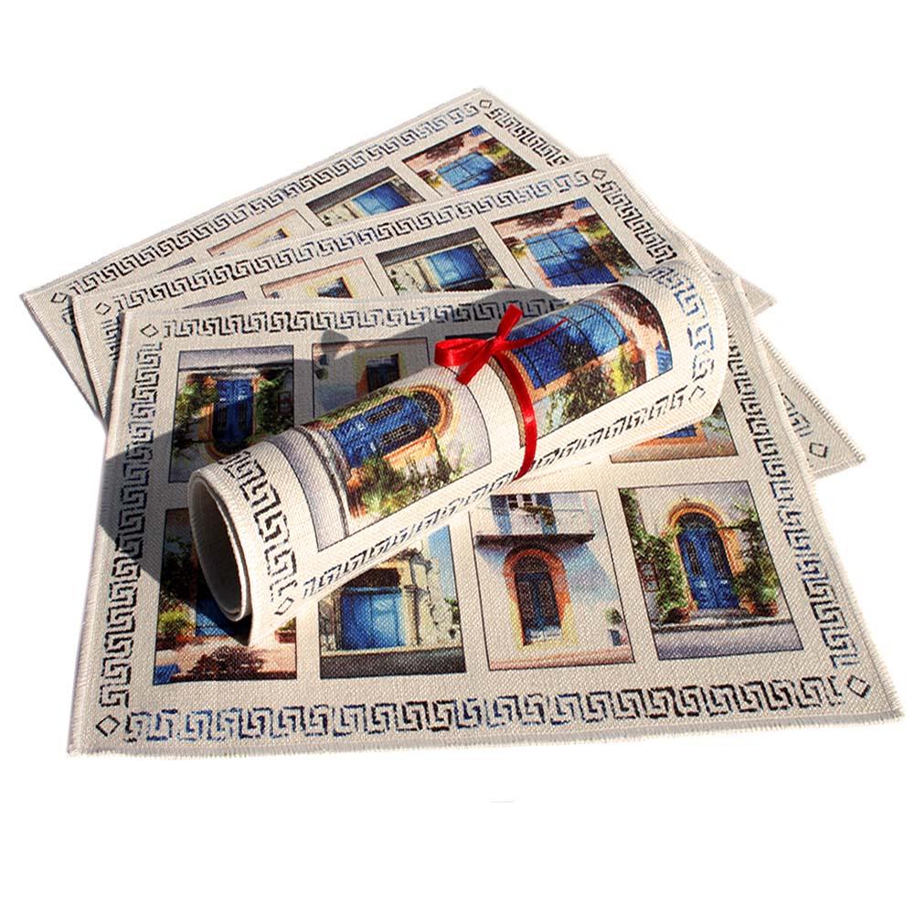 Place mats, Blue Door Collection a Mediterranean art design by Theo Michael