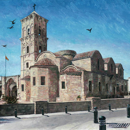 Oil painting by Theo Michael, St Lazarus Church in Larnaca, Cyprus