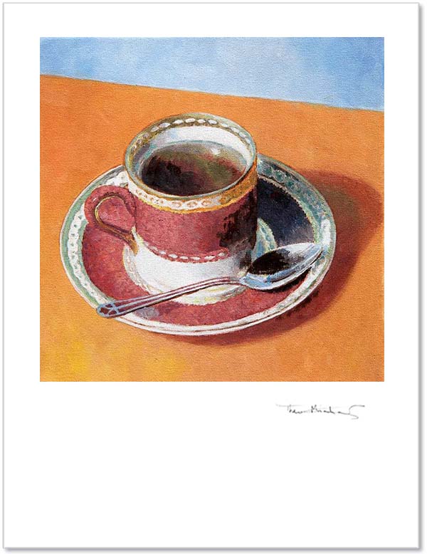 Paintings for the kitchen, fine art print of a Wedgewood coffee cup by Theo Michael