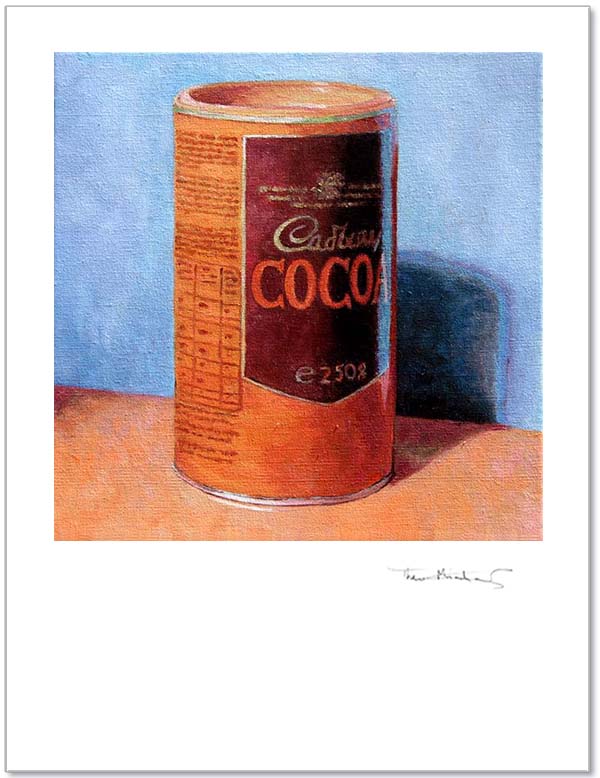 Paintings for the kitchen, Cadbury Cocoa Tin by Theo Michael