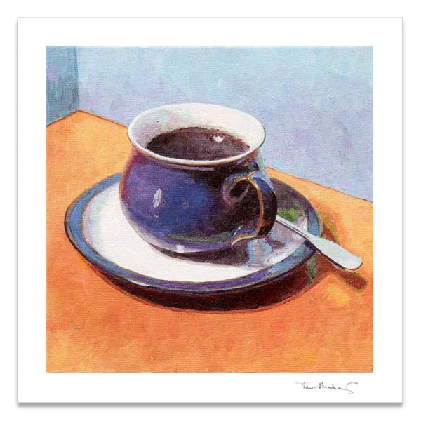 wall decor for the kitchen, fine art print of a Denby coffee cup by Theo Michael